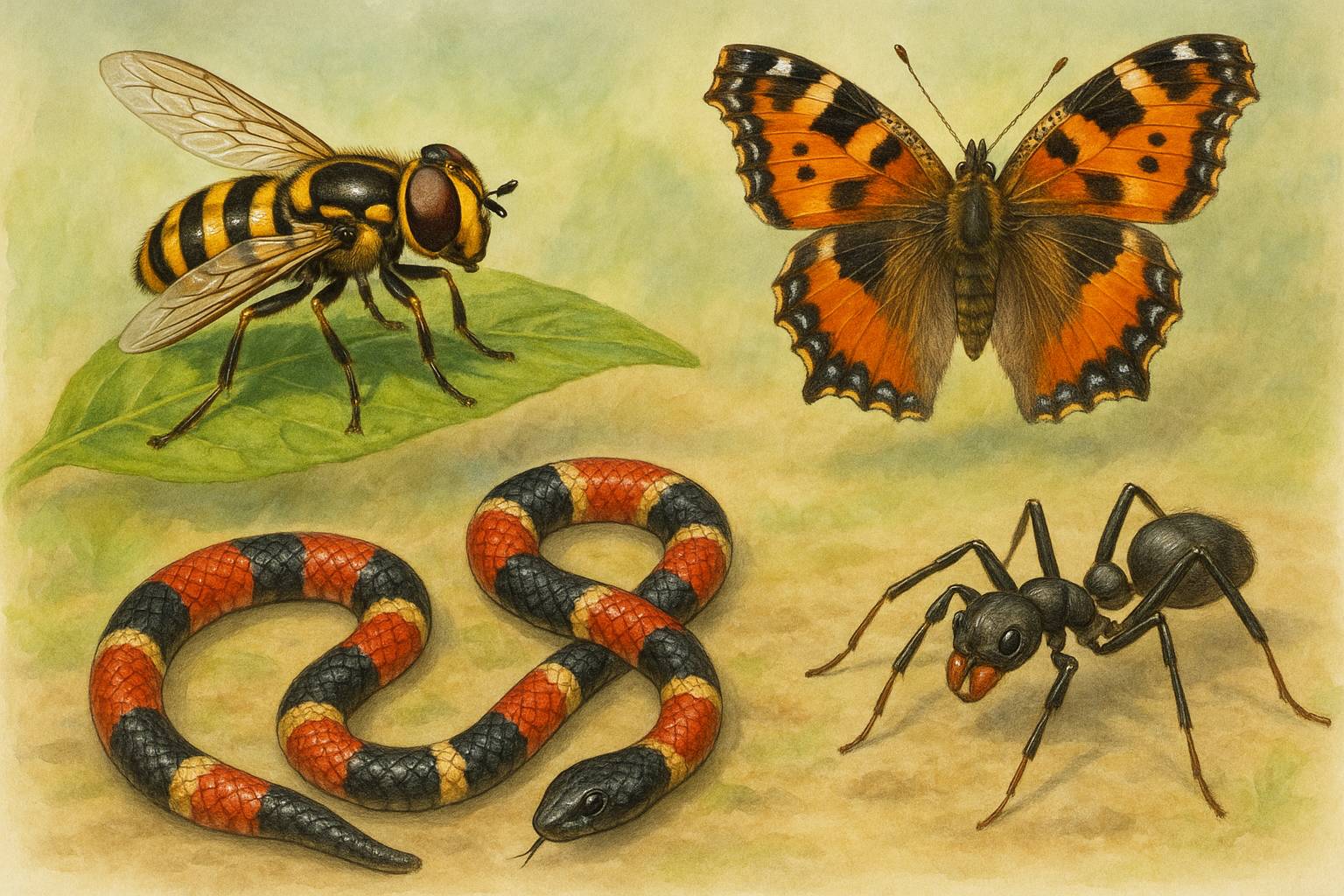 Animales que engañan a depredadores fingiendo ser otra especie