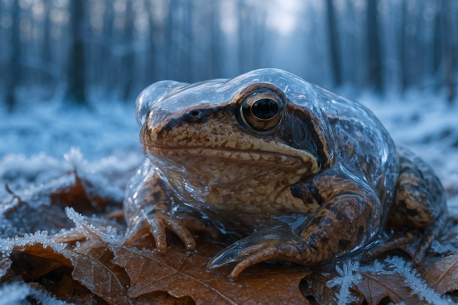 Cómo algunos anfibios sobreviven completamente congelados