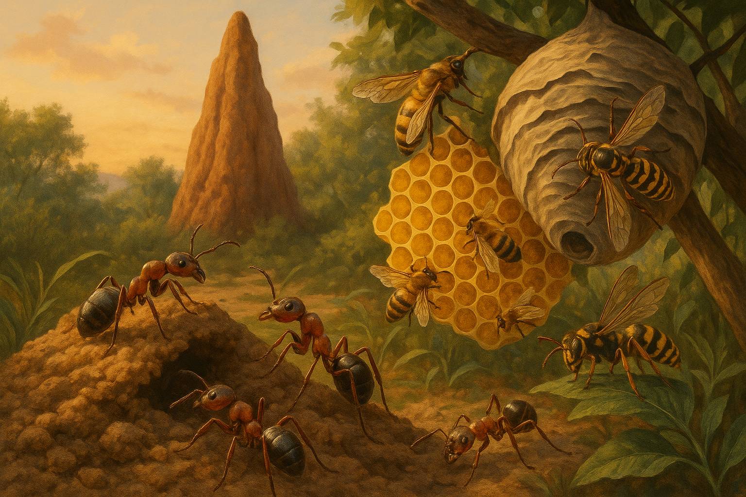 Insectos que construyen estructuras más complejas de lo que parece