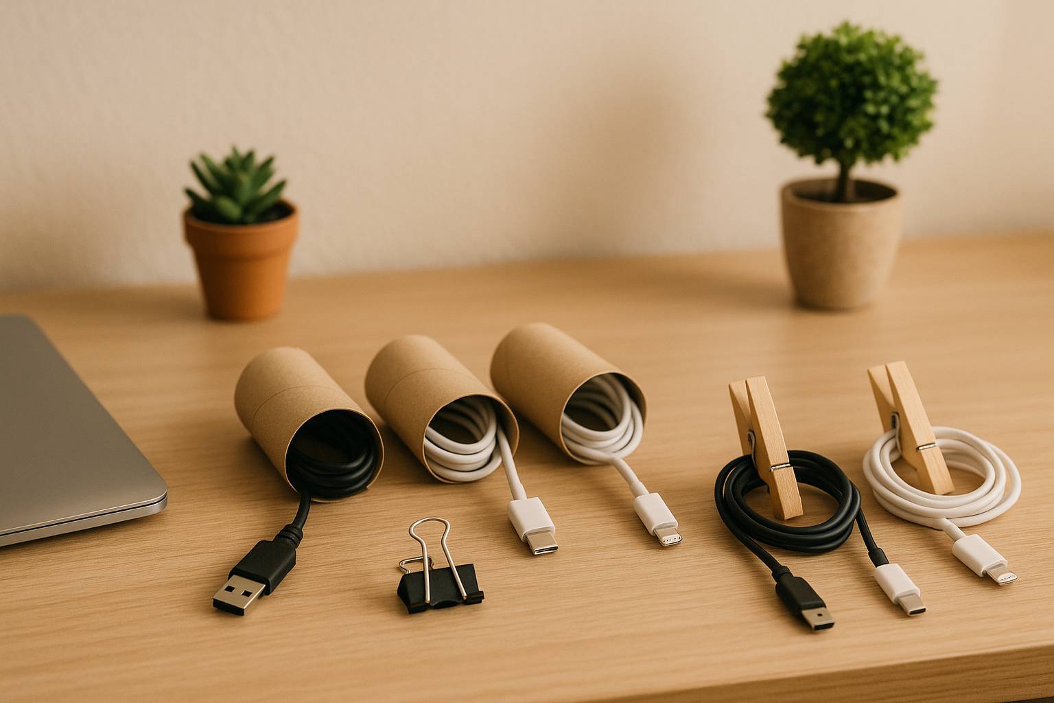 Trucos caseros para organizar cables sin gastar dinero